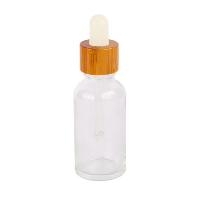 Ronde cosmetische dropperfles Bamboeglas dropperfles 15ml 20ml 30ml 50ml 100ml