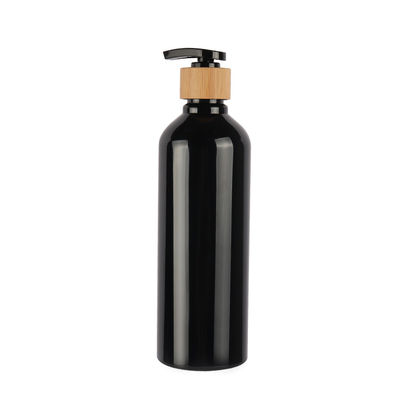 Zwarte ronde schouder PET cosmetische fles 100ml 120ml 150ml 180ml 200ml 250ml 300ml