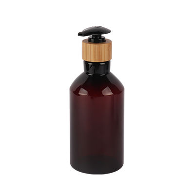 7oz 10oz 16oz cosmetische lotion fles hervulbaar Amber Slanted Schouder PET lotion fles
